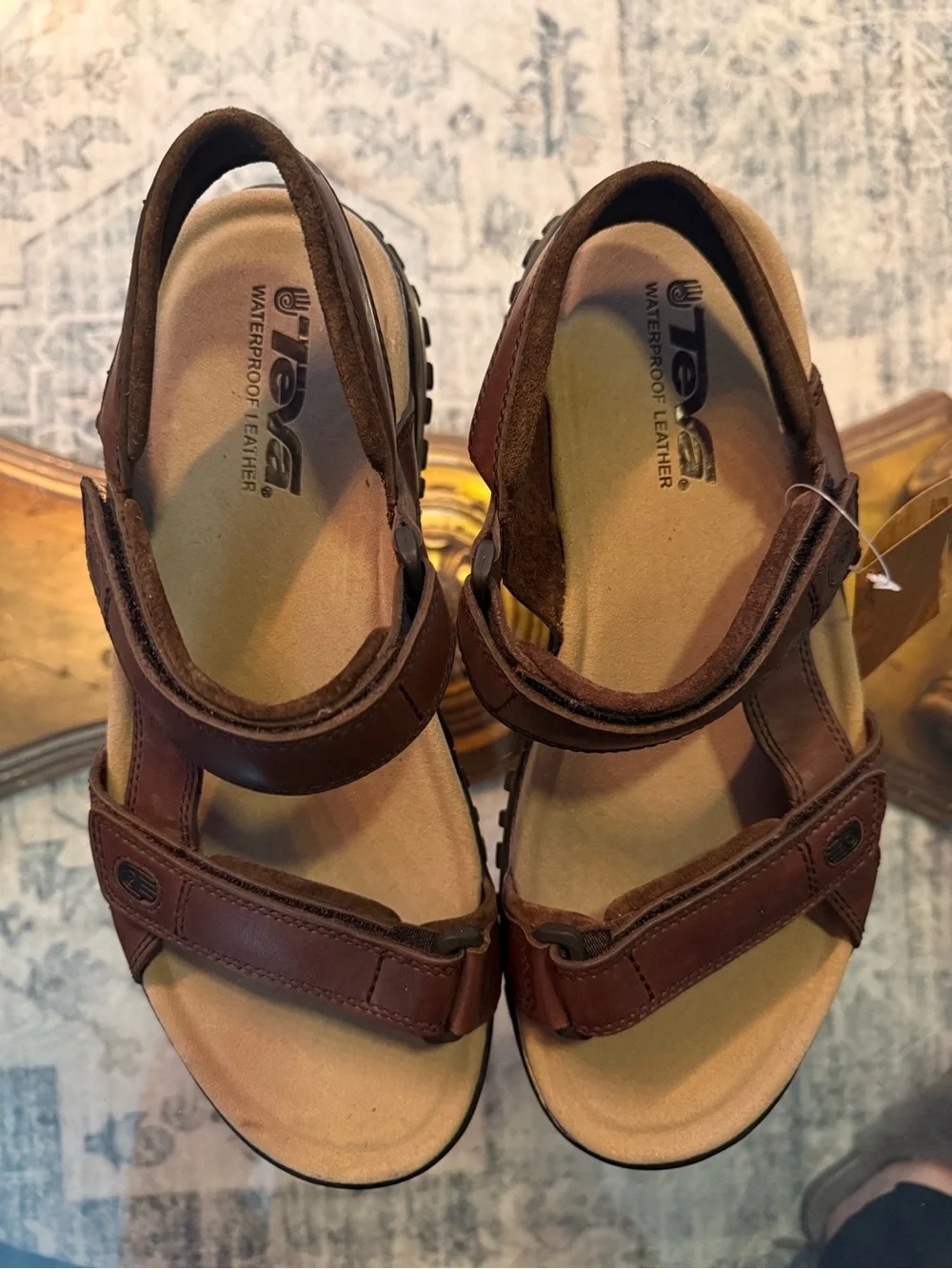 Vintage Teva Fisherman Brown Leather Hiking Adjustable Waterproof Sandals 13